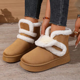 Round Toe Platform Boots - Trendsi - Flyclothing LLC