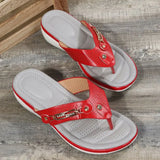 Toe Post Wedge Sandals - Trendsi - Flyclothing LLC