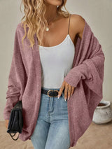 Casual Knit Open Front Cardigan - Trendsi - Flyclothing LLC