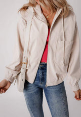 Pocketed Zip Up Long Sleeve Hooded Jacket - Trendsi - Flyclothing LLC