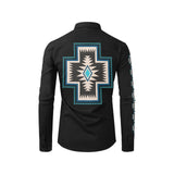 Baha Ranch Southwestern Cross Unisex Western Button Up