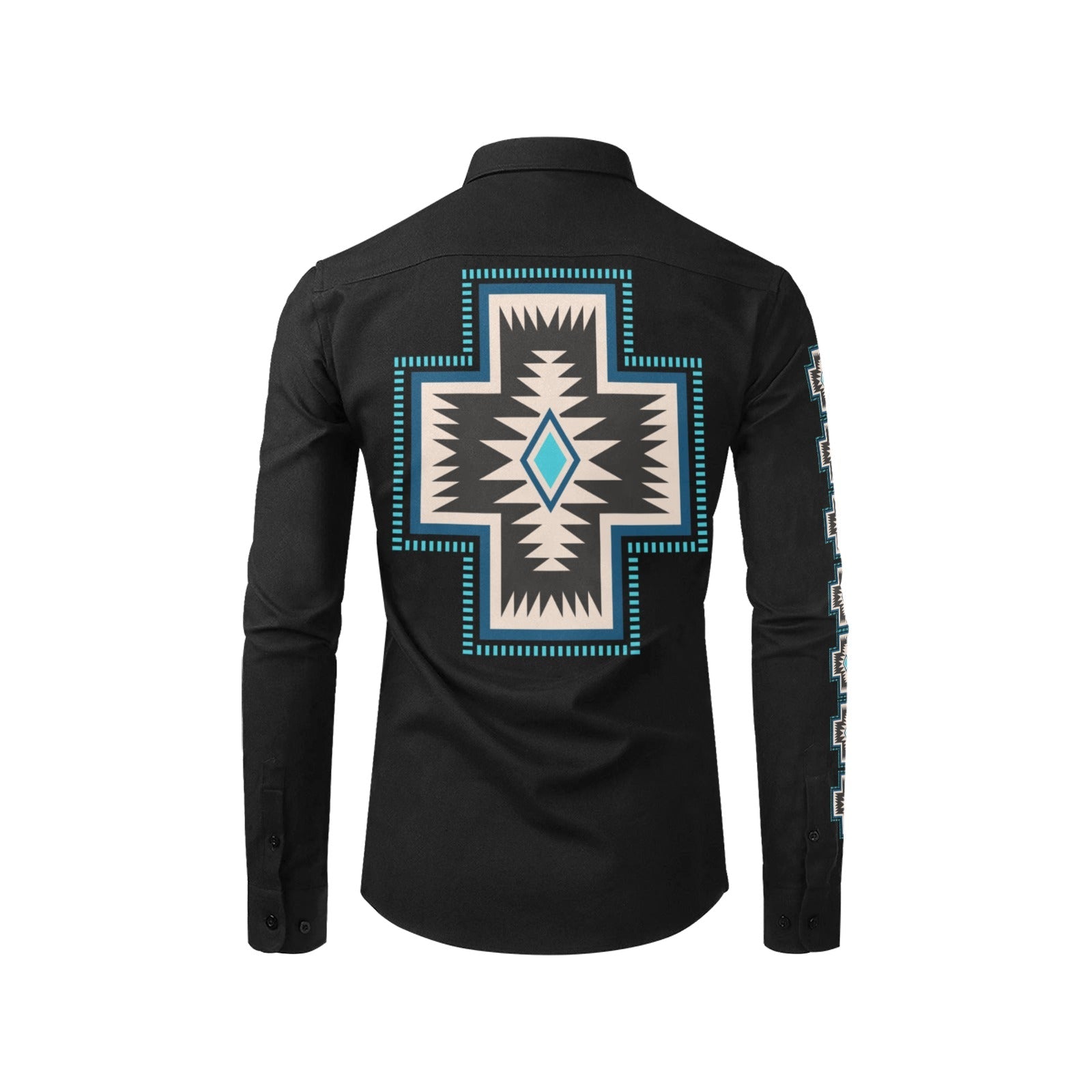 Baha Ranch Southwestern Cross Unisex Western Button Up