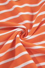 Striped Johnny Collar Long Sleeve Sweatshirt - Trendsi - Flyclothing LLC
