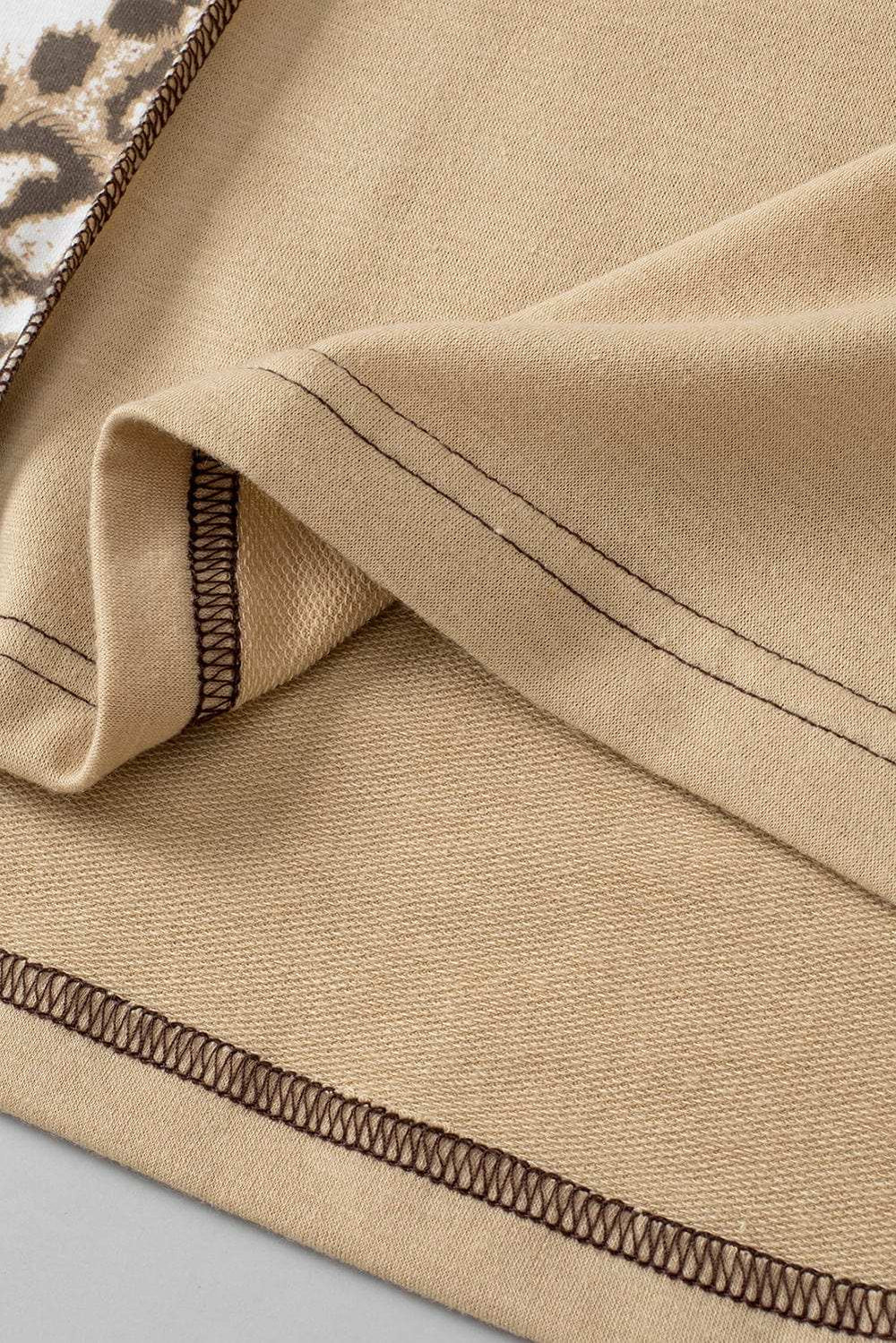 Leopard Drawstring Chest Pocket Hoodie - Trendsi - Flyclothing LLC