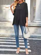 Relaxed Fit Half Sleeve T-Shirt - Trendsi - Flyclothing LLC