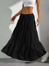 Flowy Tiered Maxi Skirt - Trendsi - Flyclothing LLC