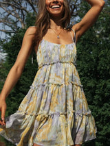 Floral Print Ruffle Tiered Mini Dress - Trendsi - Flyclothing LLC