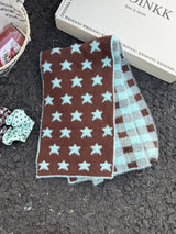 Star Plaid Plush Scarf - Trendsi - Flyclothing LLC