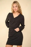 VERY J Ruched Detail Bodycon Mini Dress - Trendsi