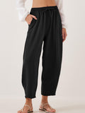 Full Size Drawstring Cropped Jogger Pants Plus Size - Trendsi
