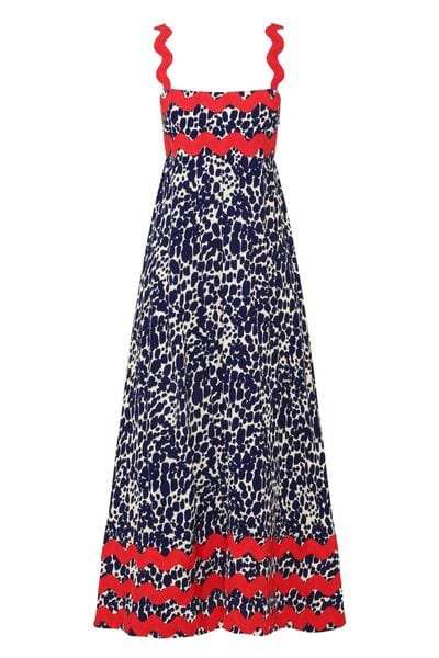Printed Square Neck Wide Strap Maxi Dress - Trendsi - Flyclothing LLC