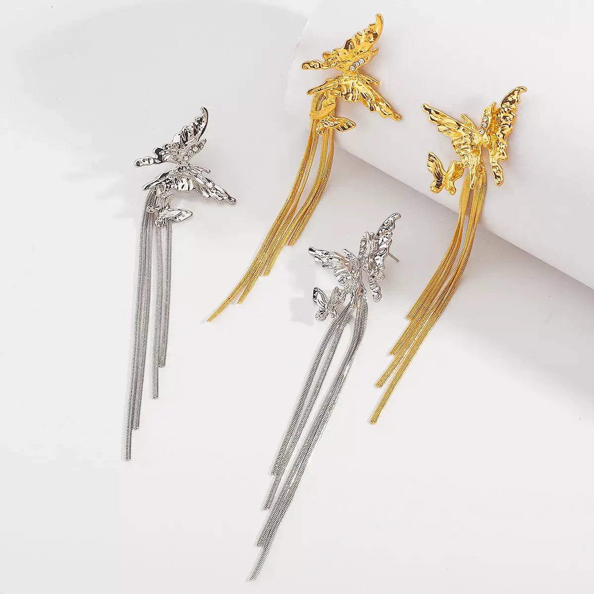 Butterfly Fringe Dangle Earrings - Trendsi - Flyclothing LLC