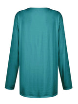 Full Size Pocketed Round Neck Long Sleeve T-Shirt - Trendsi - Flyclothing LLC