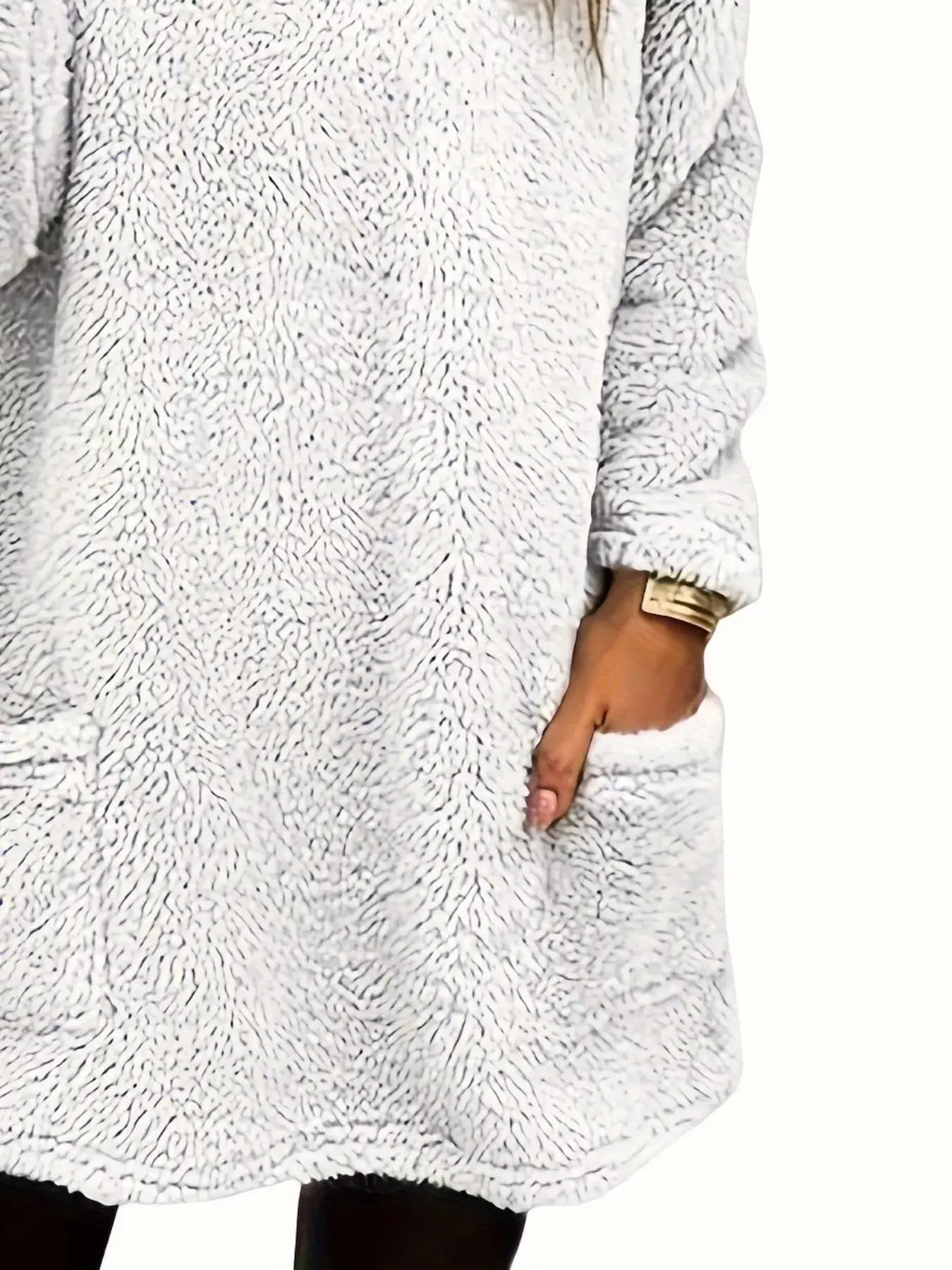 Fleece Long Sleeve Sweatshirt - Trendsi - Flyclothing LLC