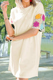 Openwork Crochet Round Neck Half Sleeve Dress - Trendsi - Flyclothing LLC