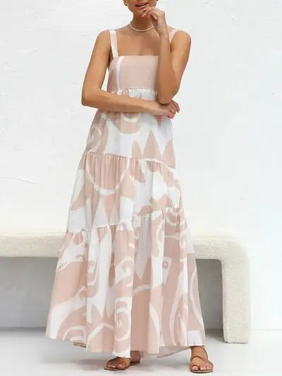 Square Neck Wide Strap Maxi Dress - Trendsi - Flyclothing LLC