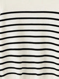 Striped Round Neck Long Sleeve Sweater - Trendsi