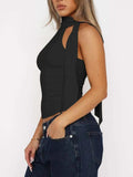 Tied Solid Color Cami - Trendsi - Flyclothing LLC