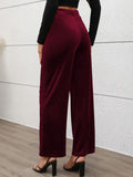 Elastic Waist Wide Leg Pants - Trendsi
