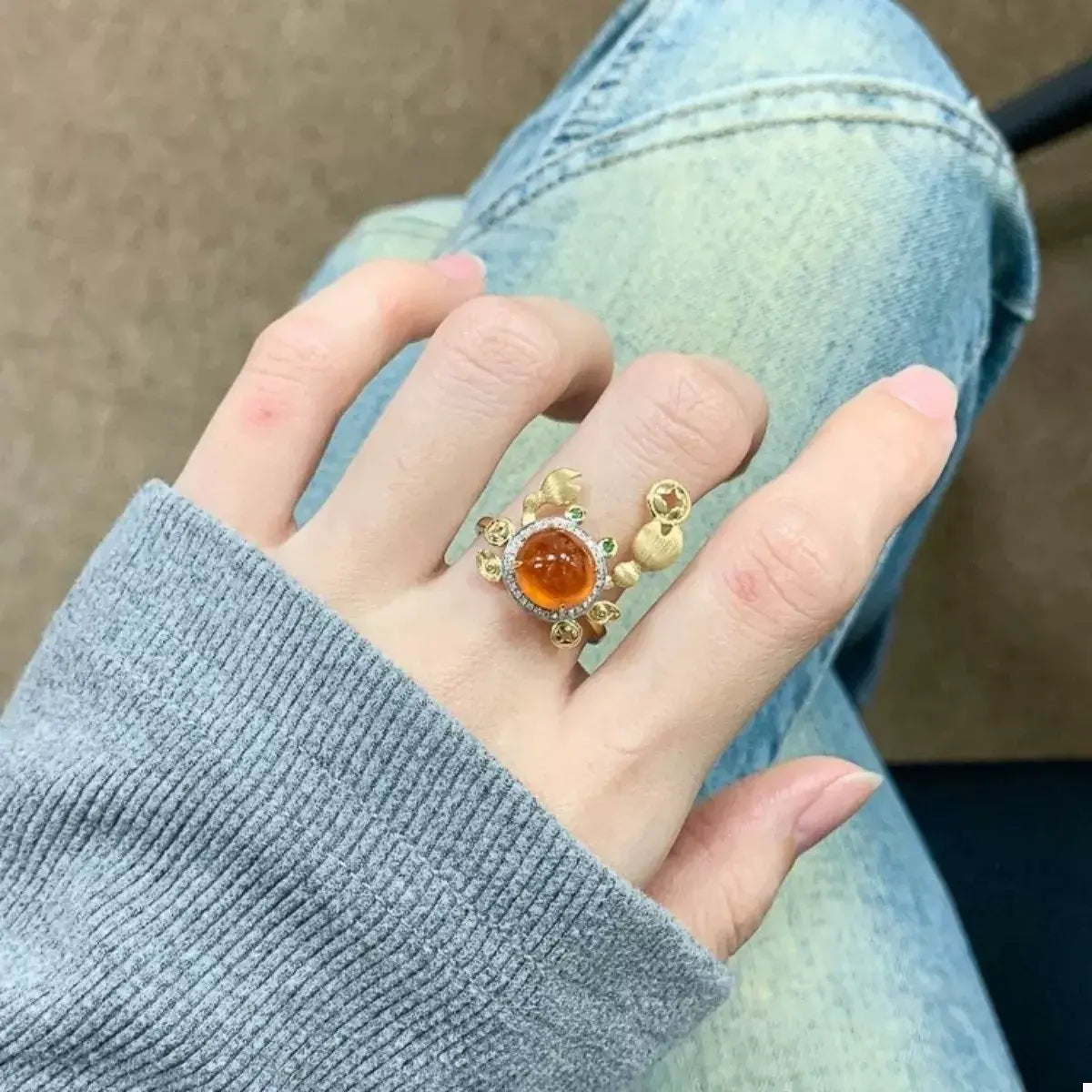 18K Gold-Plated Crab Ring - Trendsi - Flyclothing LLC