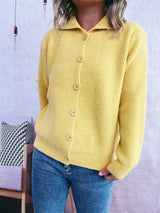 Ribbed Button-Up Cardigan - Trendsi - Flyclothing LLC