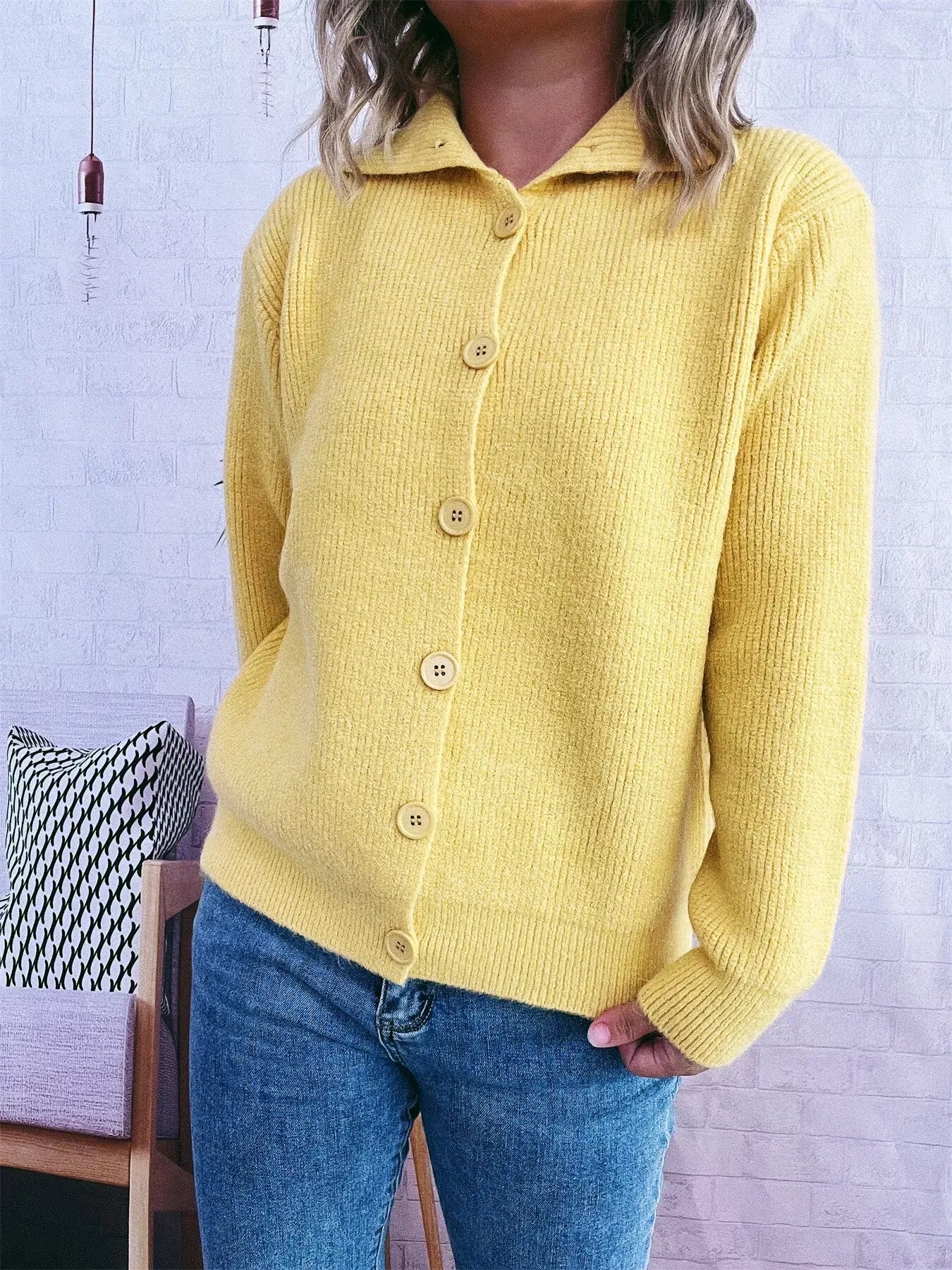 Ribbed Button-Up Cardigan - Trendsi - Flyclothing LLC