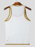 Men's Contrast Trim Wide Strap Tank - Trendsi - Flyclothing LLC