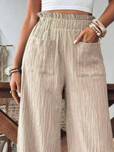 Frill Wide Leg Pants - Trendsi - Flyclothing LLC