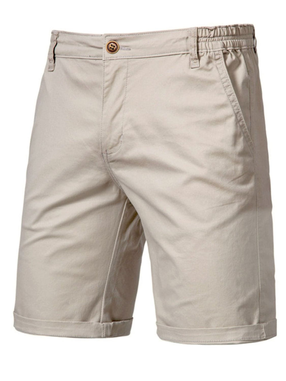 Men's Elastic Waist Shorts with Pockets - Trendsi