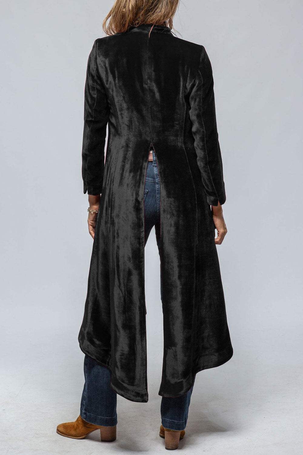 Slit Back Open Front Cardigan - Trendsi - Flyclothing LLC