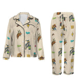 Baha Ranch The Last Roundup Western Rodeo Satin Pajama Set - Baha Ranch Western Wear - Flyclothing LLC