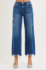 RISEN High Rise Crop Wide Leg Jeans - Trendsi - Flyclothing LLC