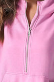 Half Zip Short Sleeve Hoodie - Trendsi - Flyclothing LLC