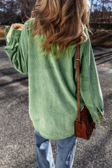 Button Up Long Sleeve Jacket - Trendsi - Flyclothing LLC