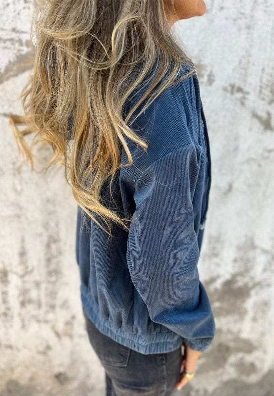 Pocketed Zip Up Long Sleeve Hooded Jacket - Trendsi - Flyclothing LLC