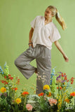 Umgee Drawstring Striped Wide-Leg Pants - Trendsi - Flyclothing LLC