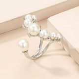 Alloy Pearl Open Ring - Trendsi - Flyclothing LLC