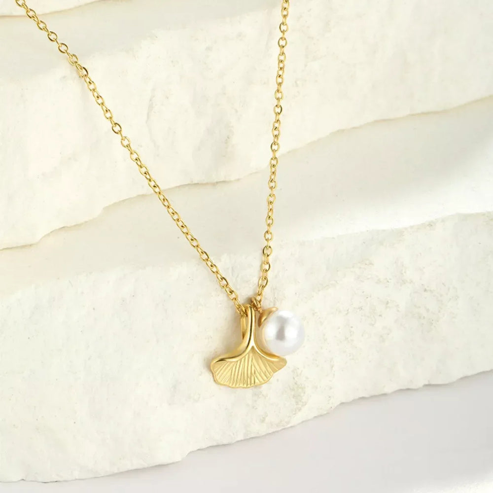 Pearl & Shell Pendant Necklace - Trendsi - Flyclothing LLC