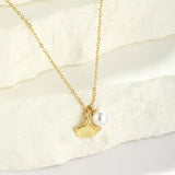 Pearl & Shell Pendant Necklace - Trendsi - Flyclothing LLC