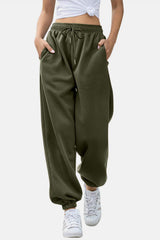 Elastic Waist Joggers with Pockets - Trendsi - Flyclothing LLC