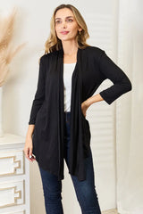Culture Code Full Size Open Front Cardigan - Trendsi - Flyclothing LLC