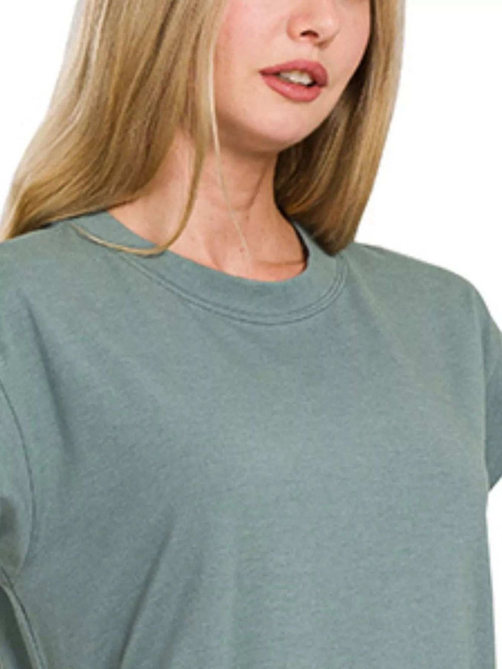 Zenana Round Neck Side Slit Midi Dress - Trendsi - Flyclothing LLC