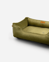 Chester & Lee | Vibrant Velvet Sleeper Dog Bed Olive - Chester & Lee - Flyclothing LLC