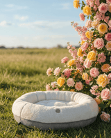 Chester & Lee | Furry Beige Donut Dog Bed - Chester & Lee - Flyclothing LLC