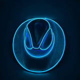 Halloween Carnival Party LED Wireless Fluorescent Colorful Cowboy Flashing Hat