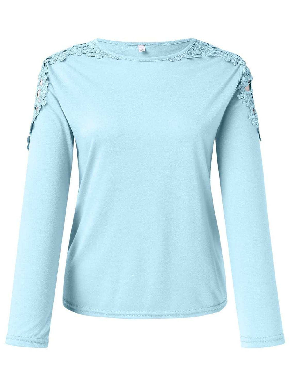 Full Size Cutout Round Neck Long Sleeve T-Shirt - Trendsi - Flyclothing LLC
