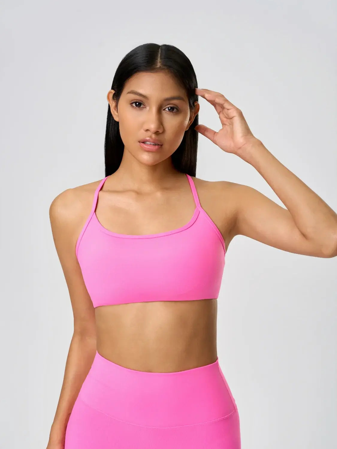 Millennia Crisscross Back Scoop Neck Active Cami with Detachable Chest Pads - Trendsi - Flyclothing LLC