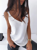 V-Neck Wide Strap Cami - Trendsi