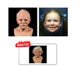 Old man mask white hair white beard headgear halloween