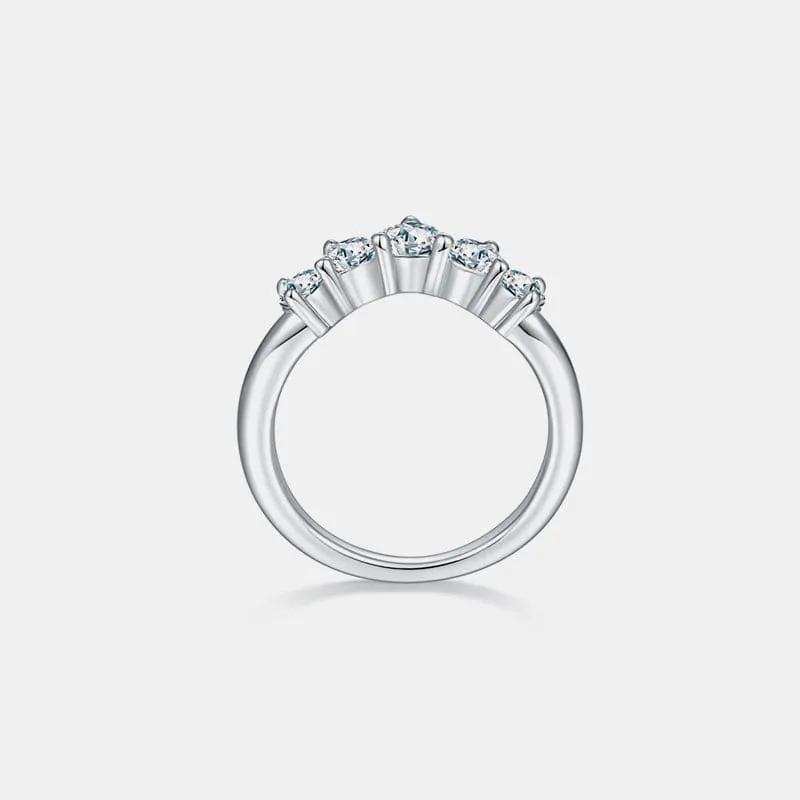 Inlaid Moissanite 925 Sterling Silver Ring - Trendsi - Flyclothing LLC